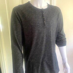 Men's John Varvatos Luxe Walden Henley Long Sleeve XL